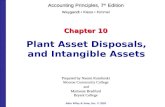 John Wiley & Sons, Inc. © 2005 Chapter 10 Plant Asset Disposals, and Intangible Assets Prepared by Naomi Karolinski Monroe Community College and and Marianne.