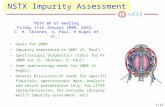 1/12 NSTX Impurity Assessment NSTX BP ET meeting Friday 11th January 2008, B252. C. H. Skinner, S. Paul, H Kugel et al., Goals for 2008 Impurity experience.
