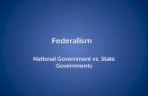 Federalism National Government vs. State Governments