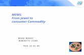 MEMS: From Jewel to consumer Commodity BRUNO MURARI POVO 29-01-09 BENEDETTO VIGNA.
