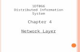 1DT066 Distributed Information System Chapter 4 Network Layer.