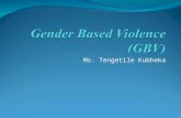 Ms. Tengetile Kubheka. Objectives Define Gender Concepts Define and briefly outline GBV Understand the nature and extent of GBV Linkages between GBV and.