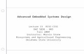Advanced Embedded Systems Design Lecture 13 RISC-CISC BAE 5030 - 003 Fall 2004 Instructor: Marvin Stone Biosystems and Agricultural Engineering Oklahoma.