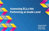 Assessing ELLs Not Performing at Grade Level Mariyah Adamji Tasha Frank Jordyn Hugill.