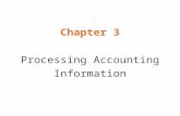 Chapter 3 Processing Accounting Information. External and Internal Events  Event: a happening of consequence to an entity  External event: interaction.