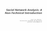 Social Network Analysis: A Non- Technical Introduction José Luis Molina Universitat Autònoma de Barcelona joseluis.molina@uab.es.