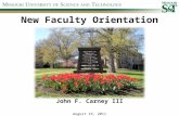 New Faculty Orientation 2010 Spring Career Fair John F. Carney III August 16, 2011.