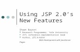Using JSP 2.0’s New Features Shawn Bayern Research Programmer, Yale University JSTL reference-implementation lead Author, JSTL in Action Web Development.