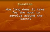 Question How long does it take for the moon to revolve around the Earth?