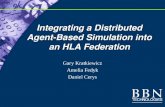 Integrating a Distributed Agent-Based Simulation into an HLA Federation Gary Kratkiewicz Amelia Fedyk Daniel Cerys.