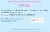 Characterizing Fine-Grained Associativity Gaps: A Preliminary Study of CAD-CAE Model Interoperability Russell.Peak@marc.gatech.edu
