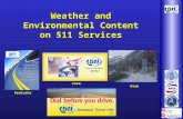 Weather and Environmental Content on 511 Services Utah Kentucky Iowa.