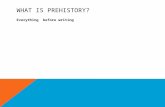 WHAT IS PREHISTORY? Everything before writing. PREHISTORY CHAPTER 1 PAGES 2-23.
