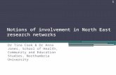 Notions of involvement in North East research networks Dr Tina Cook & Dr Anna Jones, School of Health, Community and Education Studies, Northumbria University.