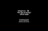 Chapter 28 “The Age of Anxiety” 1919-1939 AP EUROPEAN HISTORY MR. RICK PURRINGTON MARSHALL HIGH SCHOOL.