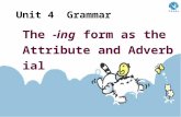 Unit 4 Grammar The -ing form as the Attribute and Adverbial.