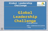Global Leadership Challenge 2008 E. James Simon  Global Leadership Challenge.