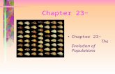 Chapter 23~ Chapter 23~ The Evolution of Populations.