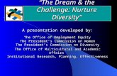 “The Dream & the Challenge: Nurture Diversity” A presentation developed by: The Office of Employment Equity The President’s Commission on Women The President’s.