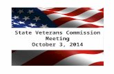 State Veterans Commission Meeting October 3, 2014.