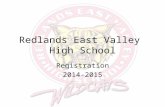 Redlands East Valley High School Registration 2014-2015.