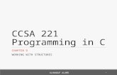 CCSA 221 Programming in C CHAPTER 9 WORKING WITH STRUCTURES 1 ALHANOUF ALAMR.
