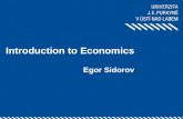 Introduction to Economics Egor Sidorov. 1.Aggregate demand 2.Aggregate supply 3.Gross domestic product (GDP) 4.Nominal vs. real GDP 5.GDP critiques 5.10.20152.