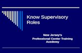 Know Supervisory Roles New Jersey’s Professional Center Training Acedemy.
