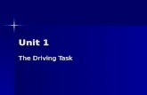 Unit 1 The Driving Task. Chapter 1 You Are The Driver.