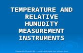 TEMPERATURE AND RELATIVE HUMUDITY MEASUREMENT INSTRUMENTS © Commonwealth of Australia 2010 | Licensed under AEShareNet Share and Return licence.