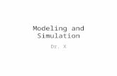 Modeling and Simulation Dr. X. Topics Random Numbers Monte Carlo Simulation.