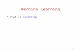 1 Machine Learning What is learning?. 2 Machine Learning What is learning? “That is what learning is. You suddenly understand something you've understood.