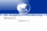2D Graphics: Rendering Details Chapter 3. Bird’s Eye View  Overview of Computer Graphics  2D Graphics: Basics  2D Graphics: Rendering Details –Colors,