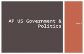 Unit 3 AP US GOVERNMENT & POLITICS. 1. Political parties and elections (including their functions, organization, historical development, and effects on.