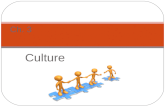 Culture Ch. 3. Culture consists of material objects, patterns of thinking, feeling, language, beliefs, values, norms, and behaviors passed from one generation.