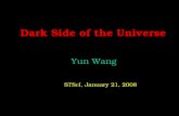 Dark Side of the Universe Yun Wang Yun Wang STScI, January 21, 2008 STScI, January 21, 2008.