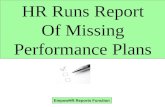 HR Runs Report Of Missing Performance Plans EmpowHR Reports Function.