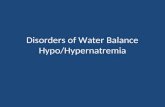 Disorders of Water Balance Hypo/Hypernatremia. Water-drinking contestants say they weren't told of health risks From Associated Press 7:18 PM PST, January.