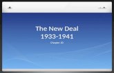 The New Deal 1933-1941 Chapter 20. The New Deal Begins Chapter 20 Section 1.