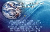 The Torah Portion of Bereishit Bereishit, the first Torah reading of the year is read at the end of the Hebrew month of Tishrei. This is the month of the.
