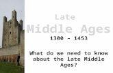 What do we need to know about the late Middle Ages?