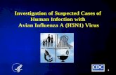 Investigation of Suspected Cases of Human Infection with Avian Influenza A (H5N1) Virus 1.