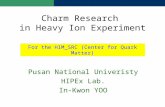 Charm Research in Heavy Ion Experiment Pusan National Univeristy HIPEx Lab. In-Kwon YOO For the HIM_SRC (Center for Quark Matter)