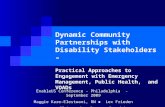 Dynamic Community Partnerships with Disability Stakeholders – Practical Approaches to Engagement with Emergency Management, Public Health, and VOADs EnableUS.