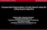Iowa State University Developmental Robotics Laboratory Unsupervised Segmentation of Audio Speech using the Voting Experts Algorithm Matthew Miller, Alexander.