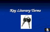 Key Literary Terms. alliteration Repetition of initial consonant sounds in neighboring words. Repetition of initial consonant sounds in neighboring words.