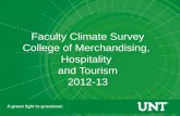 Faculty Climate Survey College of Merchandising, Hospitality and Tourism 2012-13.