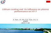 HT-7 Lithium coating and its influence on plasma performance on HT-7 Z. Sun, J.S. Hu, G.Z. Zuo, J.G. Li ASIPP 2011-7-20.
