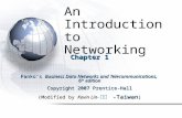 An Introduction to Networking Chapter 1 Panko’s Business Data Networks and Telecommunications, 6 th edition Copyright 2007 Prentice-Hall (Modified by Kevin.