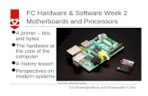 N.A.Shulver@staffs.ac.uk/E.R.Edwards/K.K.Chai FC Hardware & Software Week 2 Motherboards and Processors lA primer – bits and bytes lThe hardware at the.